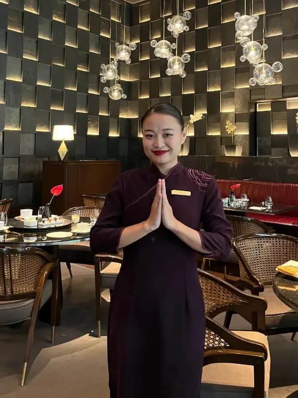 An Emporium hospitality student in uniform