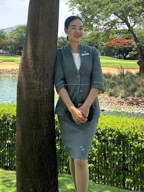 An Emporium hospitality student in uniform