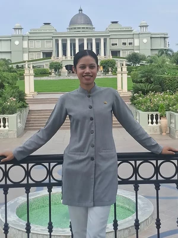 An Emporium hospitality student in uniform